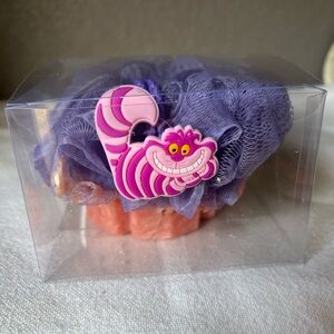 Watermelon soap Purple Shower Pouf with Cheshire Cat Design